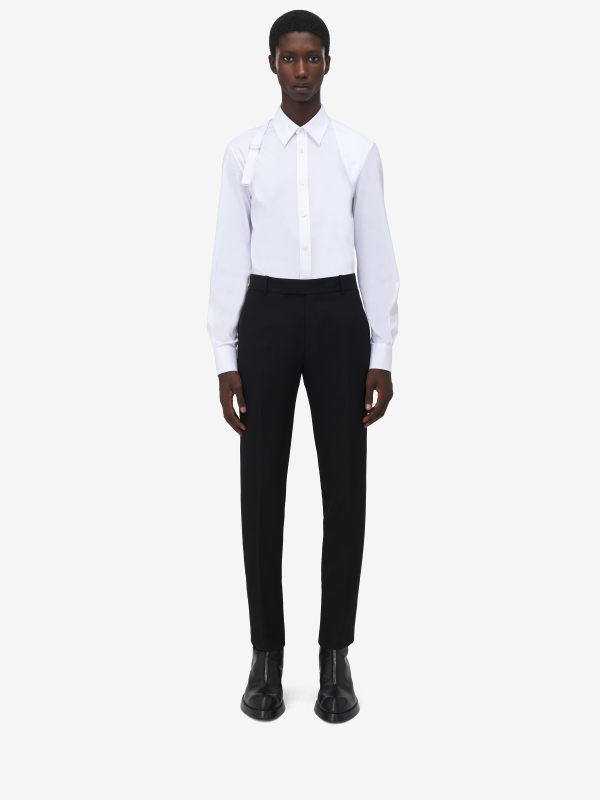 ALEXANDER MCQUEEN - Low-waisted Tuxedo Cigarette Trousers - Item 828581QVAAA1000
